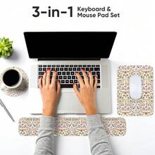 Keyboard Wrist Rest Pad  Pad Set,Ergonomic  Pad For Laptop Computer,Wrist Support Memory Foam Desk Pad For Gaming Office,Non Slip Rubber Pad Typing Relief Pain (WristRest201) - Wristrest201 - View 7