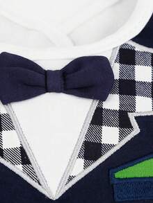 momscare 3/6pcs/Set Random Baby Bibs With Bow Tie, Soft & Comfortable Fabric, Suitable As Wedding, Holiday Or Baby Boy Christening Gift - Multicolor - View 11