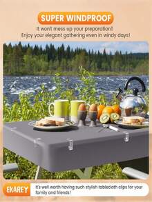 8/16/24PCS Clear Tablecloth Clips, DurablePlastic Table Cover Holders, WindproofIransparent Clamps For Securing TableclothsIndoor Outdoor Party, Wedding, ChristmasEvent, Picnic, Camping - Transparent - View 10