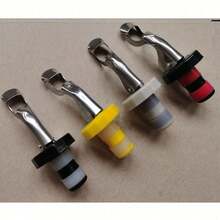 硅胶密封酒塞，防漏酒瓶盖，适用于红酒、香槟、啤酒，手动按压真空酒塞 - 彩色 - 查看 11