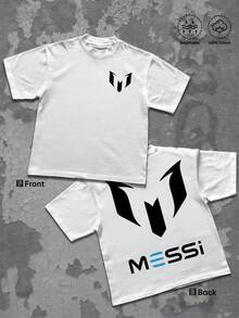 1pcs White Trident Men's 220g T Shirt  100% Cotton Y2K Swag Men Clothes, Vintage Sade Double Sided Graphic TShirt, Athlete Inspired Printed T Shirt Gifts For Men - White - View 8