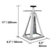 RV Stabilizer Jacks, 4 Pack Aluminum RV Leveling Jacks, RV Stack Jacks For RV Travel Trailer Camper, Single Screw Jack Support Up To 6000 Lbs, Adjustable From 11 Inch To 17 Inch - Silver - View 10