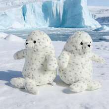 1pc Cute Plush Spotted Seal Stuffed Animal Doll, Soft Cuddly Cartoon Seal Doll Pillow, Gift For Girlfriend, Best Friend, Birthday, Valentine's Day, Easter - Multicolor - View 9