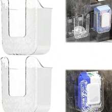 MEISO Caja de Almacenamiento de toallitas de Cocina, Titular de la Caja de pauelos Transparente, Moderno, Plstico, 2PCS Grey - 2 piezas grises - Ver 2