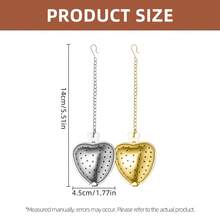 10 قطعة مصفاة شاي من الفولاذ المقاوم للصدأ لشاي الأوراق الفضفاضة - مصفاة شاي وموزع بشكل قلب، منخل شاي للتحضير، سهل التنظيف، متوافق لتحضير شاي الأوراق الفضفاضة وشاي الزهور، كيس توابل للطهي، شاي غونغ فو، حفلات الشاي - - - مشاهدة 2