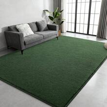 Alfombra Rectangular de Espuma Viscoelástica 4x6 Pies, Negra Sólida Suave, Ideal para Sala de Estar y Dormitorio - Gris - Ver 4