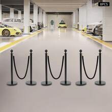 ZhdnBhnos Pcs Black Stanchion Posts, Crowd Control Barrier Set With  Velvet Ropes( FT), Stainless Steel Queue Line Divider For Events, Weddings, Hotels, Theaters, Public Areas, Black - Variant,3 - View 4