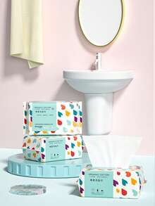 Thickened Disposable Makeup Remover Wipes, Soft Cleansing Towelettes, Dry Cleaning Wipes, Suitable For Skincare, Travel Essential, Back To School Necessity - Multicolor - View 4