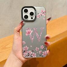 Funda protectora de precisión a prueba de golpes de WTPU con diseño de flor negra y plateada integrada, adecuada para Apple  6/7/8/X/Xs/Xr/Xs Max/11/12/13/14/15/16 Pro Max. Ideal como regalo de cumpleaños y Navidad para parejas, mujeres, hijas, novios, novias, chicas adolescentes. - Colores mixtos - Ver 3