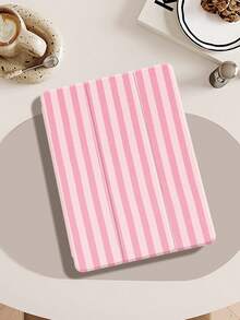 1pc Pink Stripes Tablet Case & Kindle E-Book Case Compatible With IPad 10th Generation, IPad 11/Air 4th/Air 7th/9.7 Inches, Compatible With Samsung Galaxy Tab A9 Plus, Kindle (11th Generation-2024 Release)(6 Inch), Kindle Paperwhite 12th Gen 2024, Great Holiday Gift, Stylish And Simple Pattern. - Pink - View 4