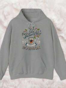 1 PcsFleece Sweatshirt,90s Graphic Classic Airbrush Illustration Retro BirthdayHoodies, Quality Hoodies, Machine Washable – Easy To Clean, Minimalist Design – Clean And Modern Look,Hoodies For Men And Women,Sudaderas Para Hombre,300g Cotton Casual Hoodies, Oversize Hooded SweatHoodies With Pockets,Graphic Hoodies,Fall And Winter Long Sleeve - 灰-10 - 查看 1