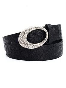 1pc Women's Retro Western Boho Style Metal Carved Buckle PU Leather Belt, Suitable For Jeans, Casual Pants, Skirts, Daily Wear - Multicolor - View 13