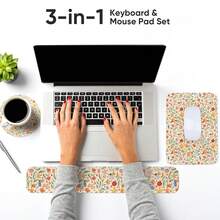 Keyboard Wrist Rest Pad  Pad Set,Ergonomic  Pad For Laptop Computer,Wrist Support Memory Foam Desk Pad For Gaming Office,Non Slip Rubber Pad Typing Relief Pain (WristRest206) - Wristrest206 - View 7