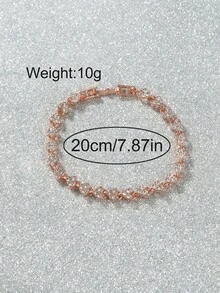 水鑽裝飾手環 - 玫瑰金 - 查看 5