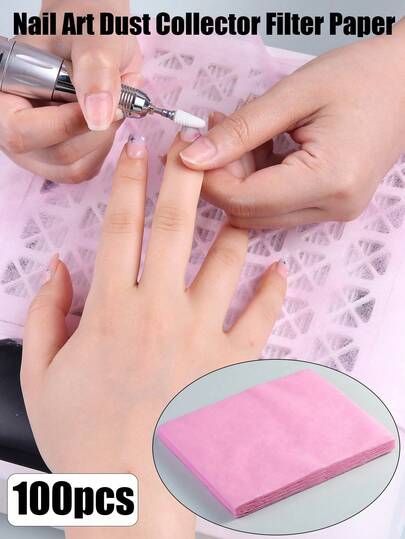 200/100/10pcs Nail Dust Collector Replacement Paper, Nail Dust Vacuum Cleaner Anti-Dust Paper, Nail Machine Cleaning Accessories