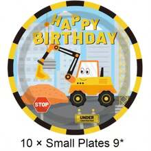 50/80pcs Construction Themed Disposable Tableware Set, Perfect For Valentine's Day, Back-To-School Season ,Camping, Patio Barbecues, Picnitc, Bbq, Wedding, Bachelorette Party, Party And Birthday, Suitable For Party Decorations, Home Decorations