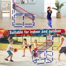 Kids Basketball Hoop Arcade Game, Indoor & Outdoor Mini Basketball Set With Ball & Portable Air Pump, Basketball Shooting Game For Ages 3+ - Multicolor - View 7