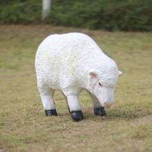 1pc White Resin Standing/Grazing Sheep Statue, Delicate Aries Zodiac Figurine, Realistic Sheep Sculpture, Intimate Sheep Decor, Can Be Placed In Garden Or Yard, Ideal Decoration For Eid Al-Adha, Perfect Gift For Graduation - Multicolor - View 7