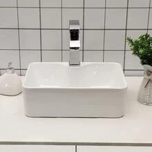 Bathroom Cloakroom Counter Top Hand Wash Basin Sink Ceramic - White - View 8
