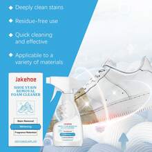 Jakehoe鞋履清洁泡沫，温和清洁白色鞋履，去除泛黄边缘和污渍