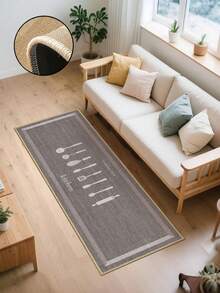 1 件装柔软橡胶亚麻厨房地垫，3.5 毫米厚厨房地毯，简约现代风格厨房吸水地垫，大尺寸地毯，缝边防止脱皮，吸水易清洁，亚麻表面，泡沫中间层，橡胶底部，适用于厨房地毯、厨房装饰、婚礼装饰、家居装饰、浴室地垫、入口地垫、洗衣房地垫、走廊地毯、客厅地垫等。 - 彩色 - 查看 7