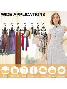 Rotating Vest Hanger, Can Hold Up To 48 Items, Plastic Organizer For Bras, Camisoles, Belts, Ties, Ideal For Apartment, Dorm, Closet Organization