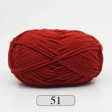 1卷50克5股混纺牛奶色腈纶纱线，100%腈纶柔软纱线，适合DIY编织包包、围巾、帽子、毛衣、玩偶（多种颜色可选）