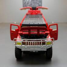 1:32 H2 加长版合金车模，商务车模型，适合收藏和展示 - 紅色 - 查看 4