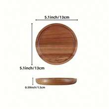 1pc/2pcs Wooden Breakfast Tray, Bathroom Tray, Round Serving Platter, Cheese Board, Decorative Kitchen Tray, Dining Service Platter
