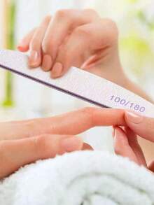 Half Moon Nail File - Double-Sided Gray Nail Tool, Suitable For Acrylic Nails, Nail Extension, DIY And Nail Salons, 100/180 Grit, 1/5/10/20/50/100 Pcs - Multicolor - View 3