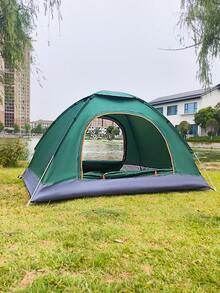 Tienda de Campaña Automática Verde Impermeable para Parque Playa (Diseño Compacto)