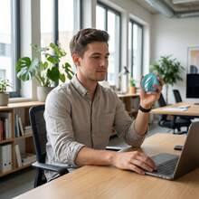 3D打印扭扭球减压玩具，齿轮液体流动球，旋转设计，缓解焦虑玩具 - Slime Ball - 查看 4