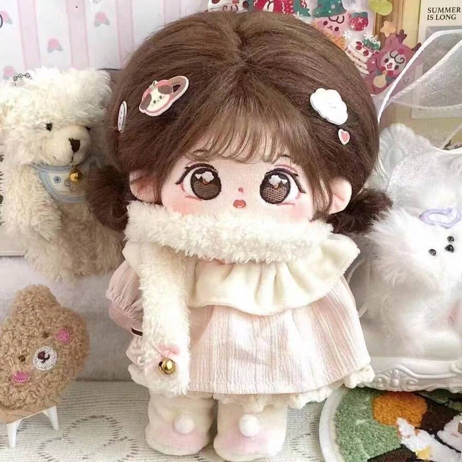 【带骨架】20厘米可活动关节玩偶，棉质毛绒玩偶装饰套装，适合返校、毕业、节日、派对、生日、圣诞节礼物【仅含玩偶，不含衣服】 - 小暈 - 查看 1