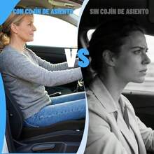 Cojn Elevador de Asiento de Coche para Adultos con Base Antideslizante, Cojn para Asiento Automovil Alivio para Dolor de Ciatica, Espalda y Coxis, Adecuado para Coche y Oficina (Rosa) - Rosa - Ver 9
