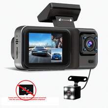 1080P高清行车记录仪，前后/车内录制（可选），红外夜视，循环录制，广角DVR，2.0英寸IPS屏幕，行车记录仪可选配32GB存储卡，多功能车载配件