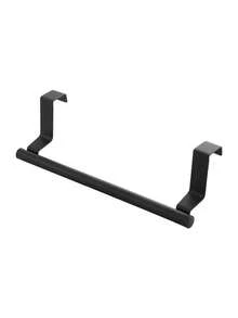 1pc Stainless Steel Towel Rack, No Drill Towel Bar, Bathroom Single Rod Towel Holder, Cabinet Storage Rack - Multicolor - View 5