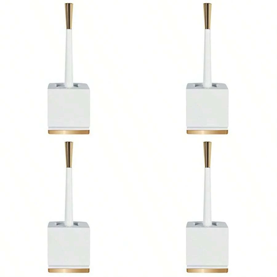 Porcelain Roma Toilet Brush White/Gold - Multicolor - View 1