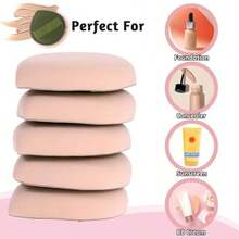 5 PCS Foundation Sponge Powder Puff Korean Makeup Sponge Cushion Puff For Foundation And Powder Fluffy Teardrop Latex Foundation Applicator For Liquid Cream Powder - 淺灰色 - 查看 6
