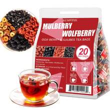 ULTHMOK Mulberry, Red Dates And Wolfberry Tea, Black Wolfberry, Red Dates And Mulberry Mixed Tea, 7.05 Oz (10gx20 Bags), Suitable For Afternoon Tea, Holiday Gifts. - 20 bags - 查看 9