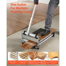 Cortador de pisos de vinilo de 13 pulgadas, Cortador de pisos laminados de 16 mm de grueso con ajustes de ángulo ajustables de 15 ° / 30 ° / 45 °, Ruedas flexibles, Manija telescópica, Corta madera de ingeniería, LVT, VCT, SPC, LVP, WPC - 16 milímetros - Ver 3