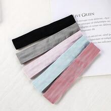 Workout Headbands Non Slip Headband Sport Headbands Sweatbands Elastic Sport Hair Bands For Sports Travel Indoor Fitness Gym - 固體1 - 查看 6