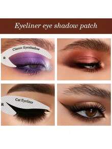 32pcs Eye Makeup Stickers, Including Eyeliner And Eyebrow Templates, 4 Different Designs, Featuring Western-Style Eyeliner And Eyebrow Shaping Templates, As Well As Other Eyeliner Auxiliary Tools. Also Includes Cat Eye Eyeliner Stickers, Eyeshadow And Eyeliner Stickers, Cat Eye And Fox Eye Makeup Templates. Suitable For Makeup, Home Decor, Vanity, Travel, Bedroom And Other Occasions. - Multicolor - View 8