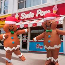 MIAOKE Disfraz Inflable para AdultosDisfraz Vaca Hinchable y Galleta de Jengibre Disfraces Halloween Hecho de Tela 210T Diseño con Ventana para Cosplay Fiesta Festival Navidad - 223246486 - Ver 9