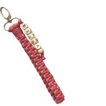 [Custom] 1pc Bohemian Style Personalized Keychain Bracelet, Bridesmaid Gift, Woven Bracelet Keychain, Bridesmaid Gift Box, Valentine's Day Gift