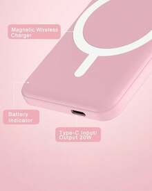 XBJ磁吸快充移动电源，10000mAh大容量，22.5W磁吸快充接口，兼容安卓和苹果设备，便携式充电器，适用于 13、14、15、16、17。小巧便携，是万圣节、圣诞节、情人节和开学季的完美礼物之选。 - 10000毫安磁吸行動電源 - 查看 4