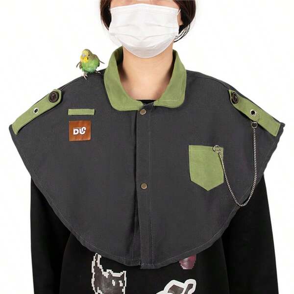 ITANDME Parrot Anti-Scratch Shoulder Protector, Parrot Shawl Pet Bird Shoulder Poop Protector, Multi-Functional Pet Shoulder Pad Diaper Shawl For Small To Medium Sized Parrots, Basilisks, Sun Conures, Finches