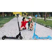 Kick Scooters, Foot Scooters - Blue + Knee Pads - View 2