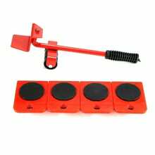 5 PCS Heavy Duty Furniture Shifter Lifter Set Wheel Moving Removal Slider Moving - Red - View 1
