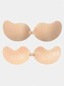 1 Par de Capa Adesiva para Mamilos em Tom de Pele para Realce do Decote - Damasco - Visão 10