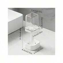 Toothbrush Holder Cup Set 1PC – Mouthwash Cup & Toothbrush Organizer For Students, Couples & Bathroom Use - White - View 2